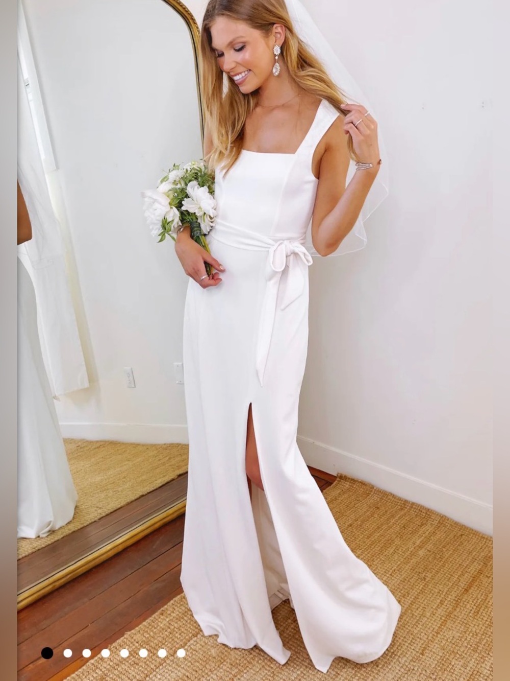 Show Me Your MuMu Paris Gown Bridal Maxi Dress Size Large White